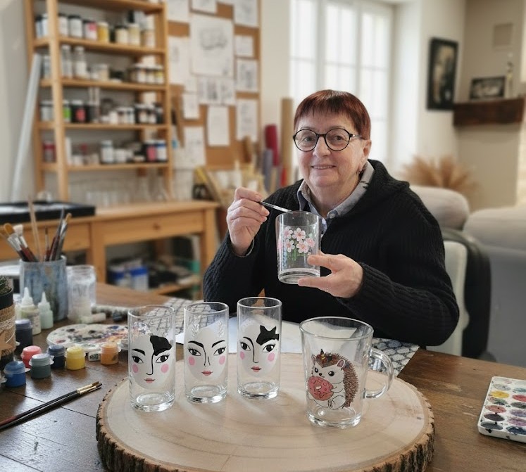 Verres peints à la main - Idée cadeau artisanal Vendée