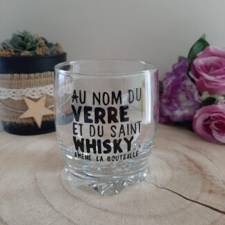 Cadeau verre whisky personnalisé Saint Whisky humour ALECO